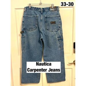 Nautica Cotton‎ Carpenter Relaxed Mens Jeans Sz 33-30